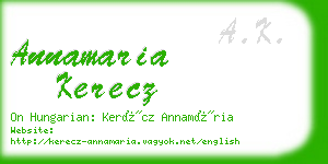 annamaria kerecz business card